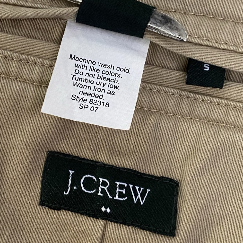 J Crew Mens S Unstructured Cotton Blazer Khaki Sport Coat Preppy Y2K Academia - Picture 14 of 15
